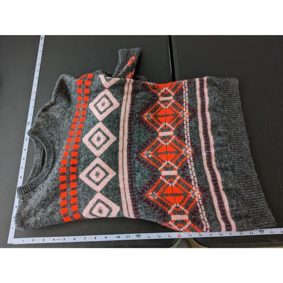 J.Crew Womens Fair Isle Holiday Print Wool Mohair Blend Sweater Size Medium - Picture 9 of 10